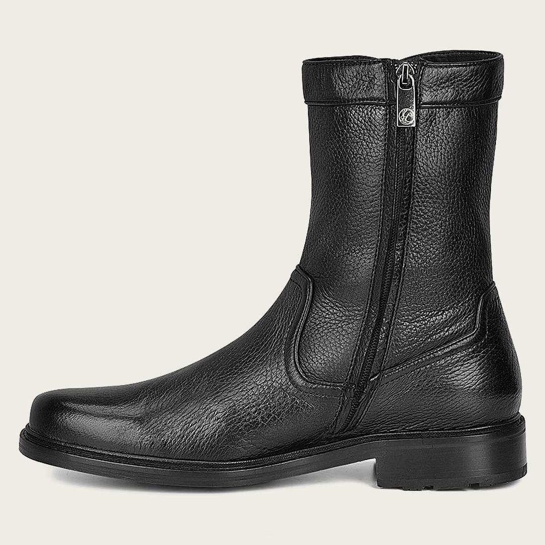 Cuadra | Hand-Painted Black Leather Dress Boot