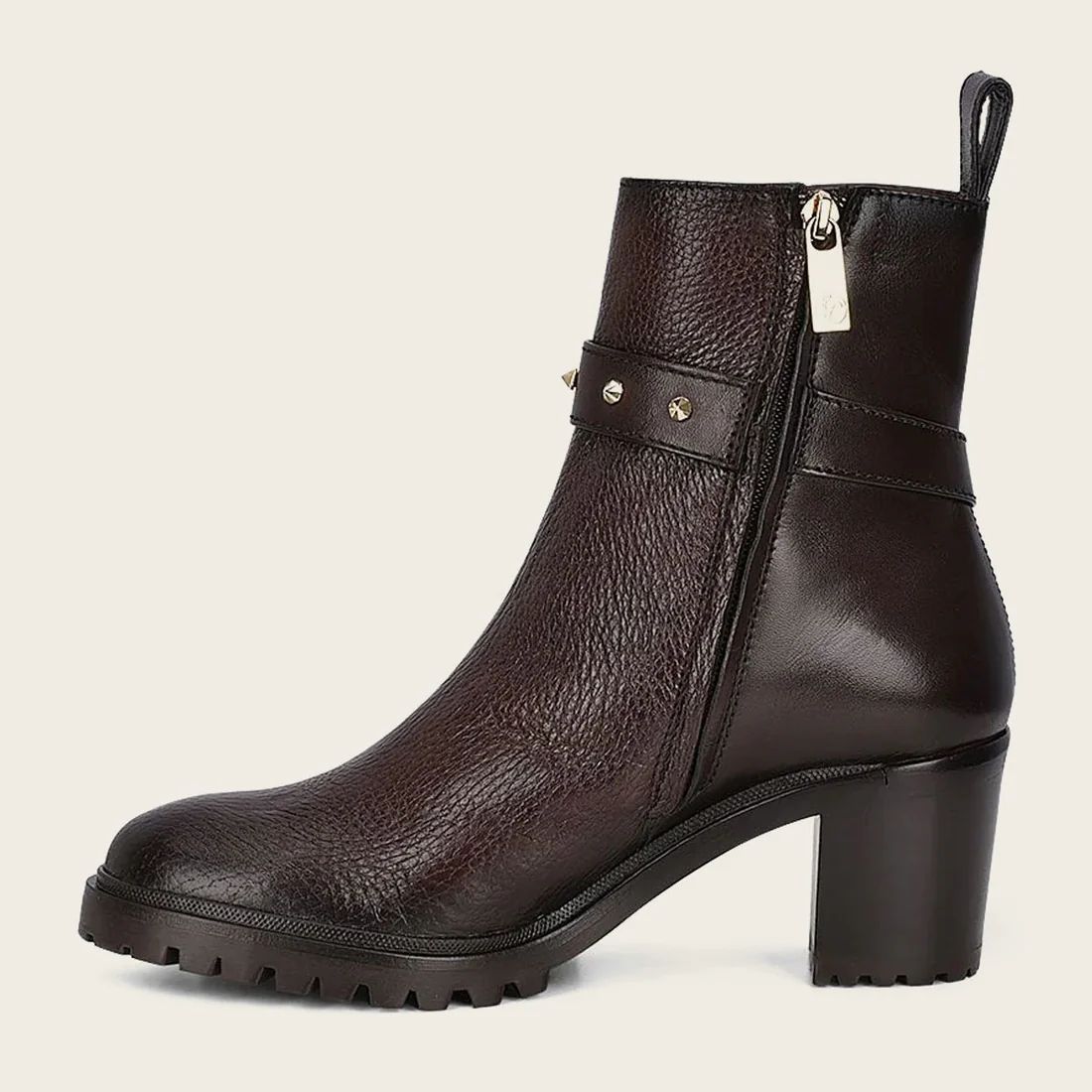 Cuadra | Dark Brown Deer Leather Urban Bootie