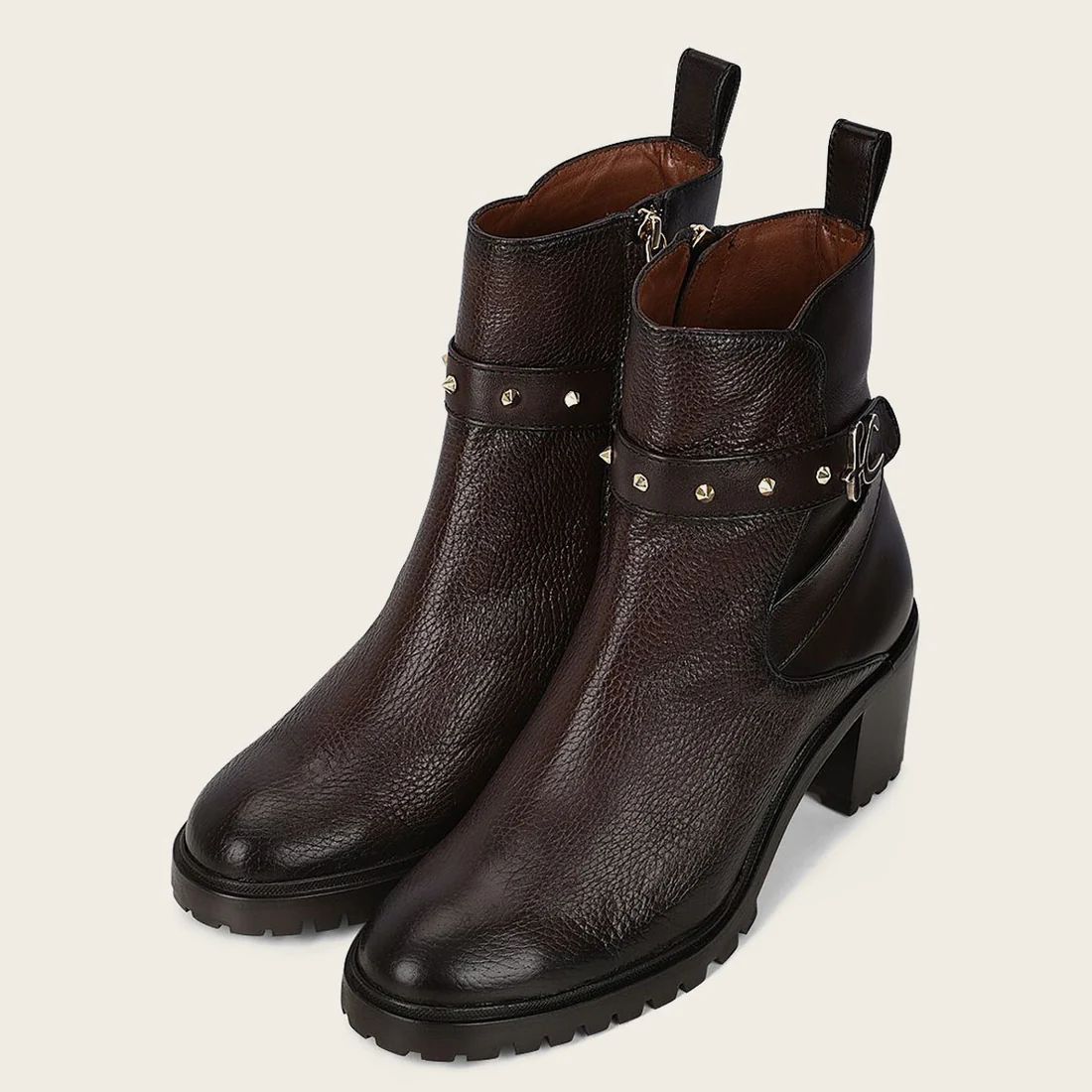 Cuadra | Dark Brown Deer Leather Urban Bootie