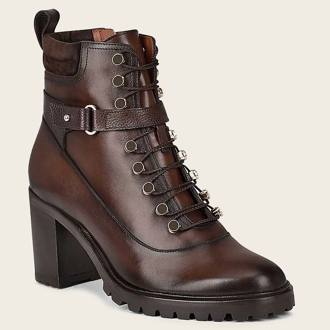 Cuadra | High Heel Urban Brown Leather Bootie